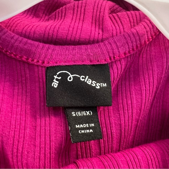 NWT Girls' Ribbed Tank Top Dress-Springtime Pink-S (6/6X)-art class - Picture 9 of 10